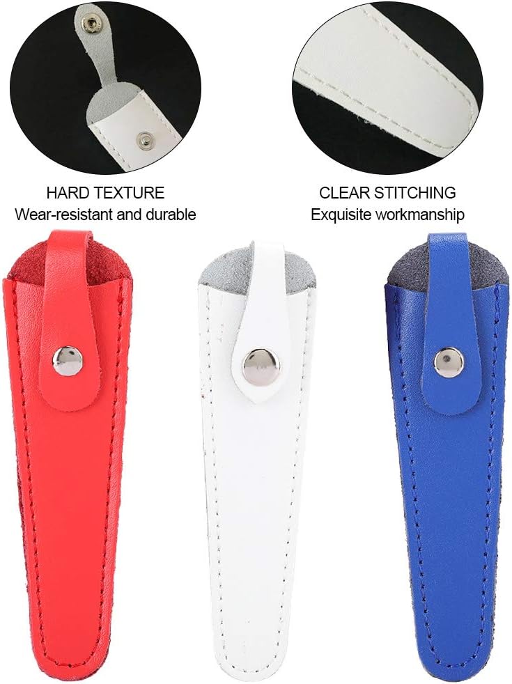 Zetiling Professional 3pcs Scissors Bag, PU Leather Hairdressing Scissors Holster for Salon Barber - Image 3